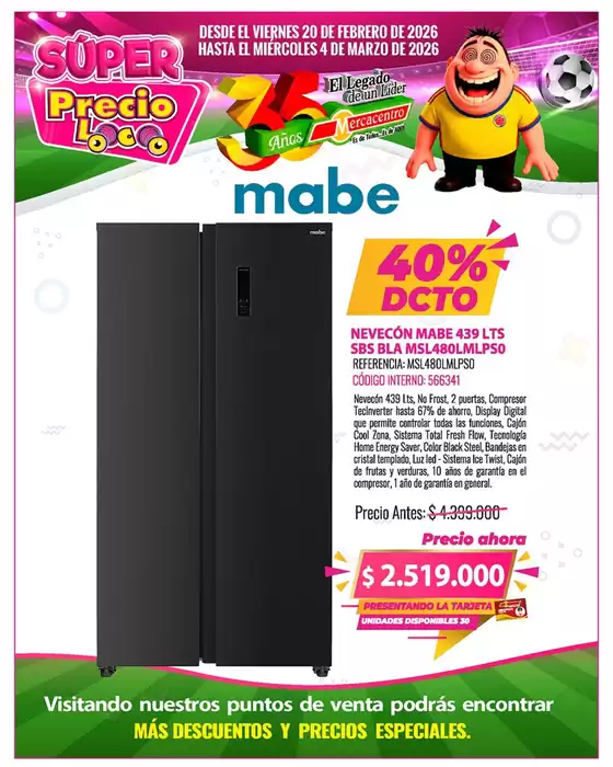 Catálogo MercaCentro en Cajicá | Nuestras mejores ofertas para ti | 2026-02-20T00:00:00.000Z - 2026-03-04T00:00:00.000Z