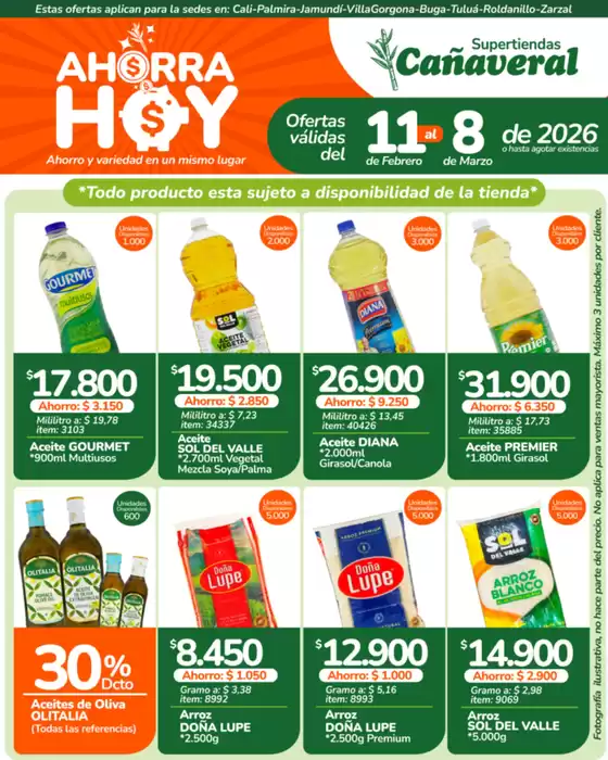 Catálogo Supertiendas Cañaveral en Cajicá | Descuentos y promociones | 2026-02-11T00:00:00.000Z - 2026-03-08T00:00:00.000Z