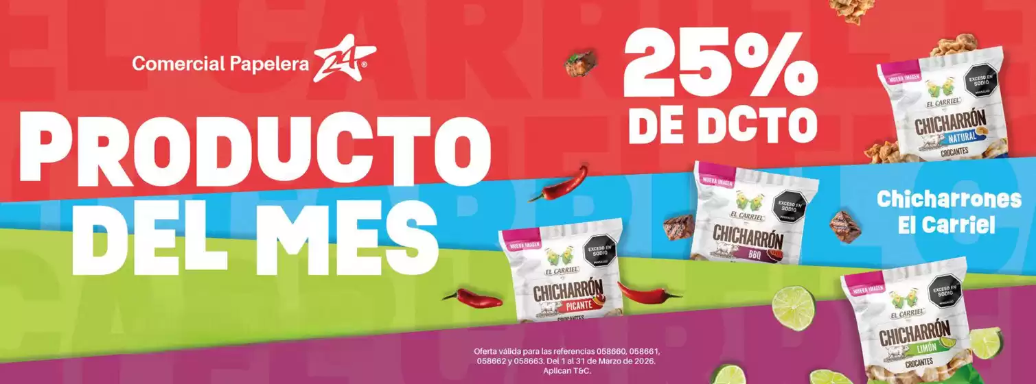 Catálogo Comercial Papelera en Silvania | Producto del Mes 25% OFF | 2026-03-10T00:00:00.000Z - 2026-03-31T00:00:00.000Z