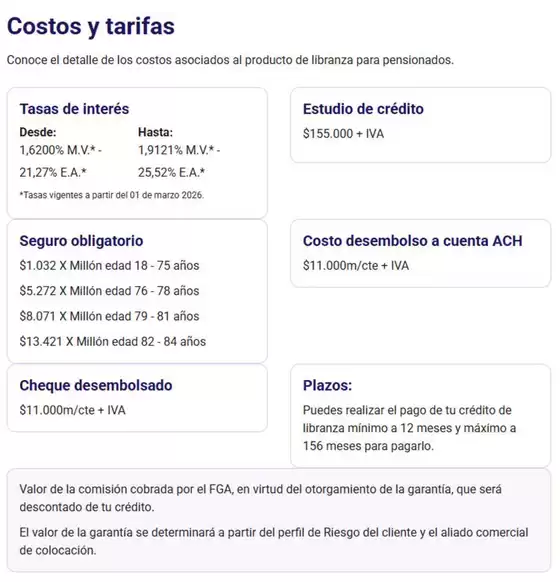 Catálogo Ban100 en Chaparral | Crédito de libranza para pensionados | 2026-03-11T00:00:00.000Z - 2026-04-30T00:00:00.000Z