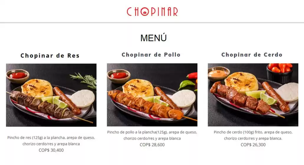 Catálogo Chopinar en Silvania | Menu Chopinar | 2026-03-13T00:00:00.000Z - 2026-03-31T00:00:00.000Z