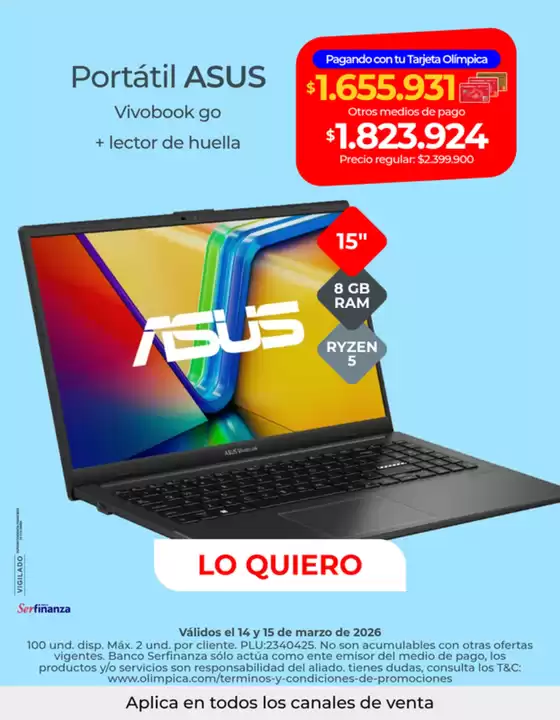 Catálogo Olímpica en Cali | Ofertas principales y descuentos | 2026-03-14T00:00:00.000Z - 2026-03-15T00:00:00.000Z