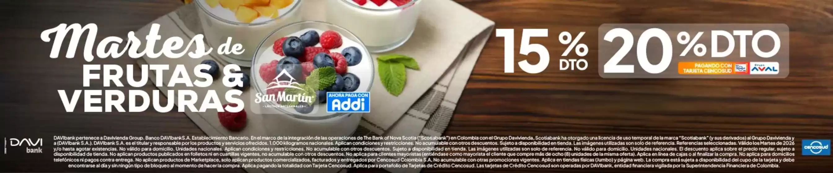 Catálogo Jumbo en Pamplona | Martes de Frutas e Verduras 15% DTO & 20% DTO | 2026-03-17T00:00:00.000Z - 2026-03-31T00:00:00.000Z