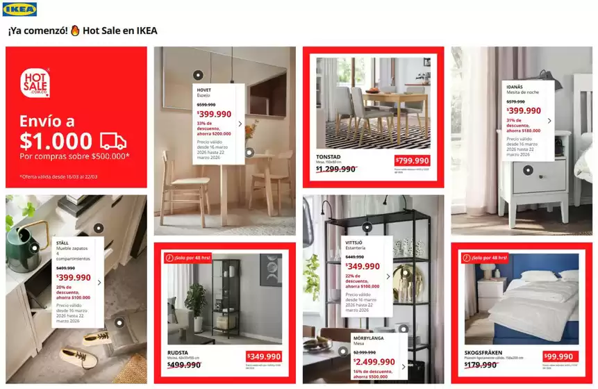 Catálogo Ikea en Fredonia | Ya comenzó Hot Sale en Ikea | 2026-03-17T00:00:00.000Z - 2026-03-22T00:00:00.000Z