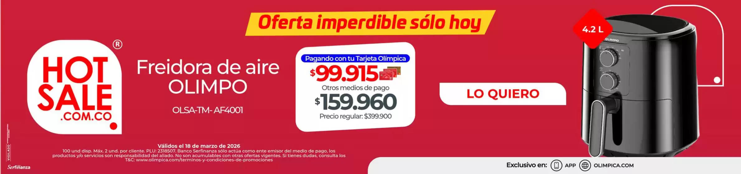 Catálogo Olímpica en Guaranda | Nuestras mejores ofertas para ti | 2026-03-18T00:00:00.000Z - 2026-03-18T00:00:00.000Z