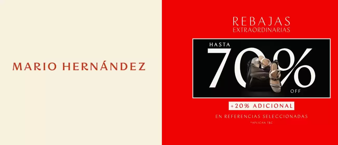 Catálogo Mario Hernández en San Pelayo | Rebajas Hasta 70% OFF + 20% Adicional | 2026-03-18T00:00:00.000Z - 2026-03-31T00:00:00.000Z
