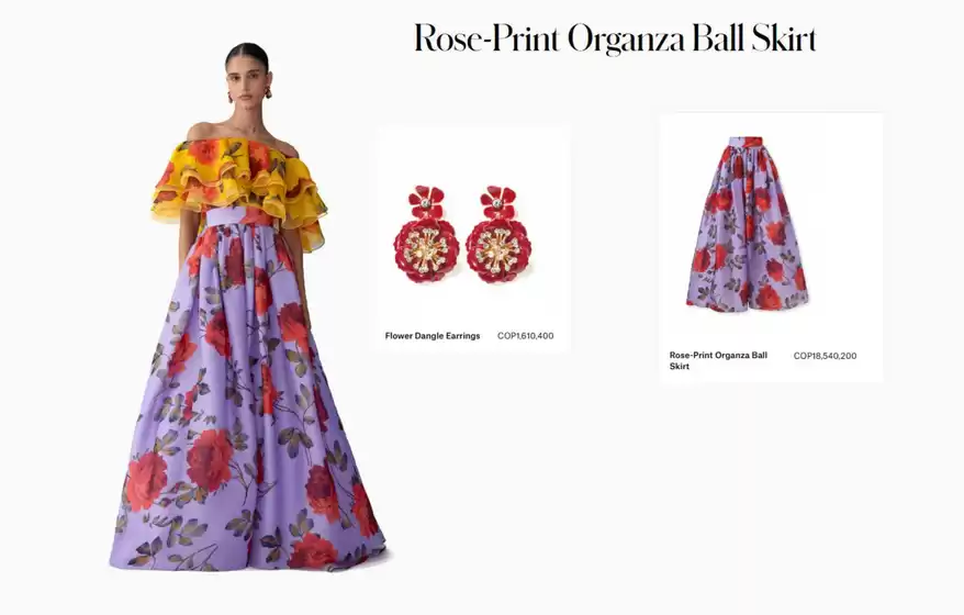 Catálogo Carolina Herrera en Honda | Rose-Print Organza Ball Skirt | 2026-03-19T00:00:00.000Z - 2026-03-31T00:00:00.000Z