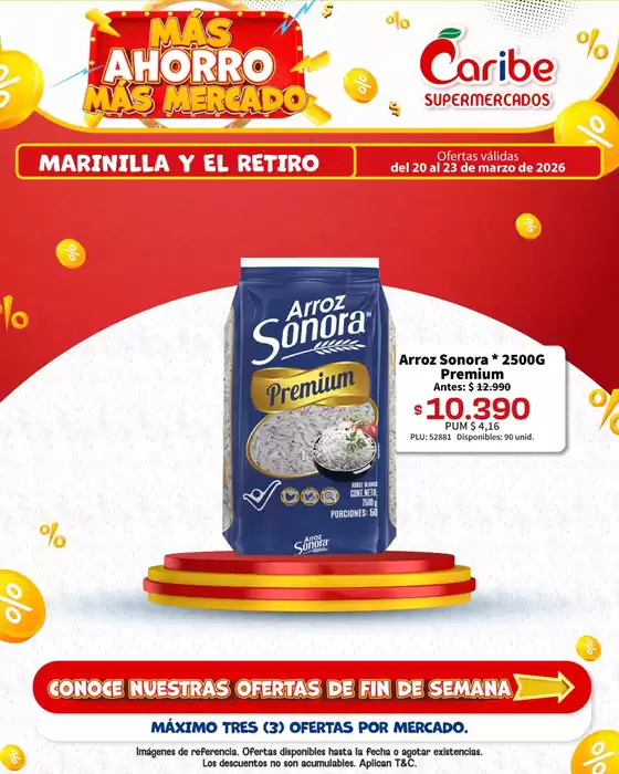 Catálogo Caribe Supermercados en Barbosa | Nuestras mejores gangas | 2026-03-20T00:00:00.000Z - 2026-03-23T00:00:00.000Z