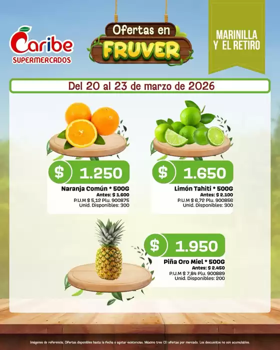 Catálogo Caribe Supermercados en Barbosa | Ofertas principales para ahorradores | 2026-03-20T00:00:00.000Z - 2026-03-23T00:00:00.000Z