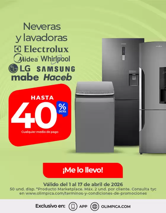 Catálogo Olímpica en Soacha | Gangas y ofertas actuales | 2026-04-01T00:00:00.000Z - 2026-04-17T00:00:00.000Z