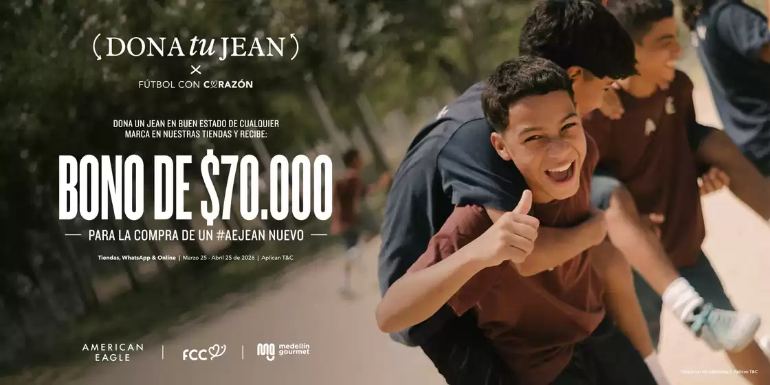 Catálogo American Eagle en Yopal | Bono de $70.000 | 2026-04-01T00:00:00.000Z - 2026-04-25T00:00:00.000Z