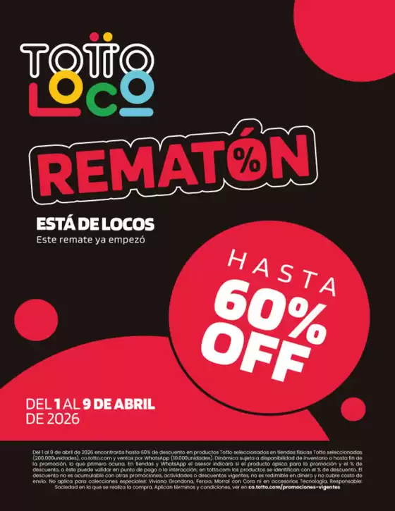 Catálogo Totto | Ofertas Totto | 2026-04-01T00:00:00.000Z - 2026-04-09T00:00:00.000Z