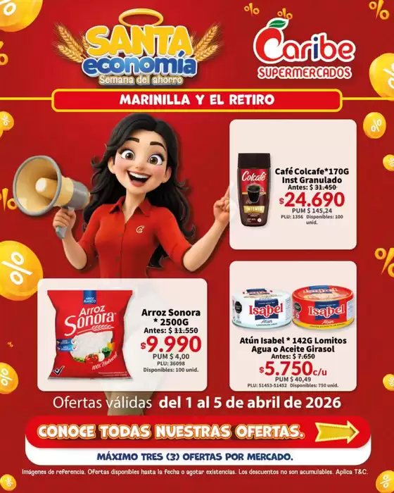 Catálogo Caribe Supermercados en San Gil | Promociones actuales | 2026-04-01T00:00:00.000Z - 2026-04-05T00:00:00.000Z