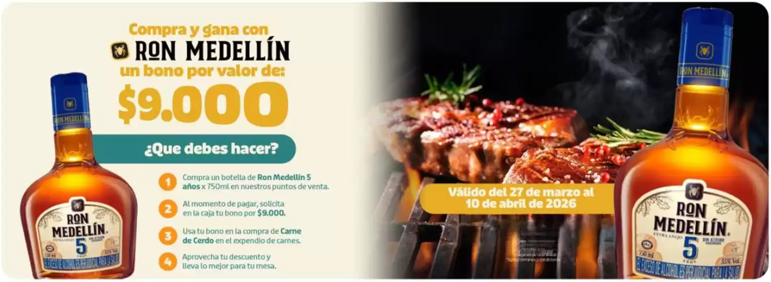 Catálogo Mercado Madrid en Florencia  (Caquetá) | Compra y gana con RON MEDELLÍN un bono por valor de: $9.000 | 2026-04-02T00:00:00.000Z - 2026-04-10T00:00:00.000Z