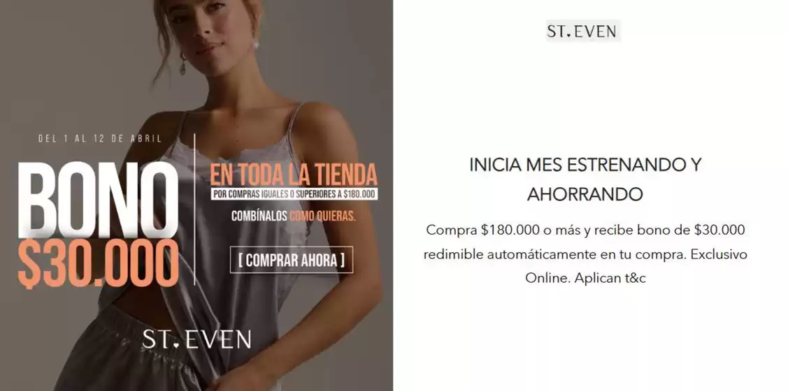 Catálogo St. Even en Popayán | Bono $30.000 | 2026-04-02T00:00:00.000Z - 2026-04-12T00:00:00.000Z