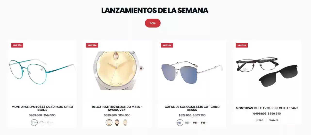 Catálogo Chili Beans en Chía | Sale | 2026-04-02T00:00:00.000Z - 2026-04-12T00:00:00.000Z