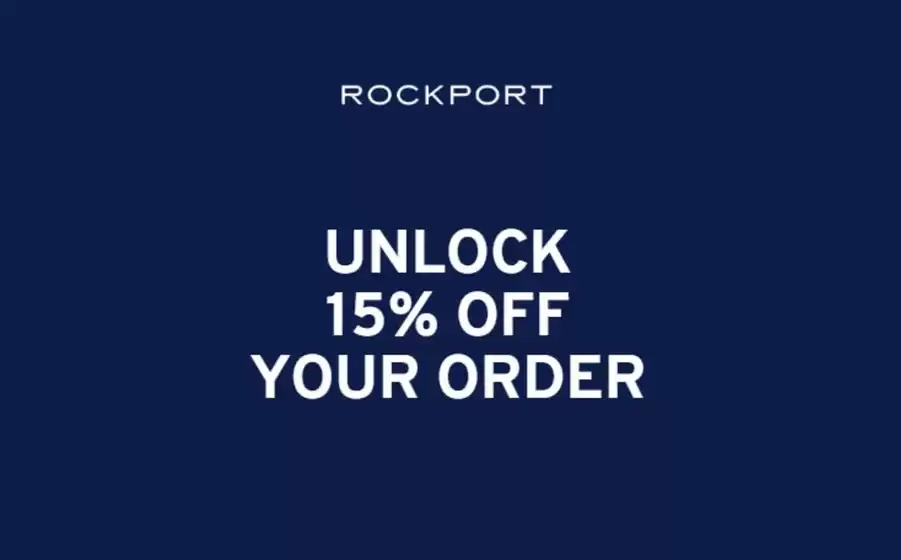 Catálogo Rockport | 15% OFF en tu primera Compra | 2026-04-03T00:00:00.000Z - 2026-05-31T00:00:00.000Z