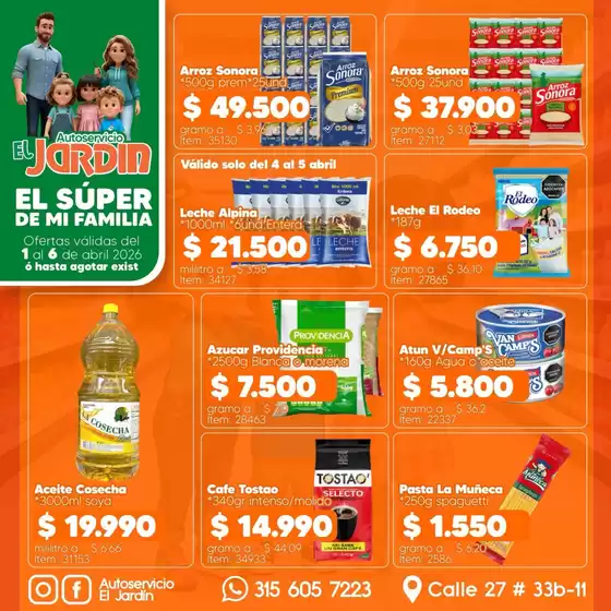 Catálogo Autoservicio El Jardín | Ofertas Autoservicio El Jardín | 2026-04-01T00:00:00.000Z - 2026-04-06T00:00:00.000Z