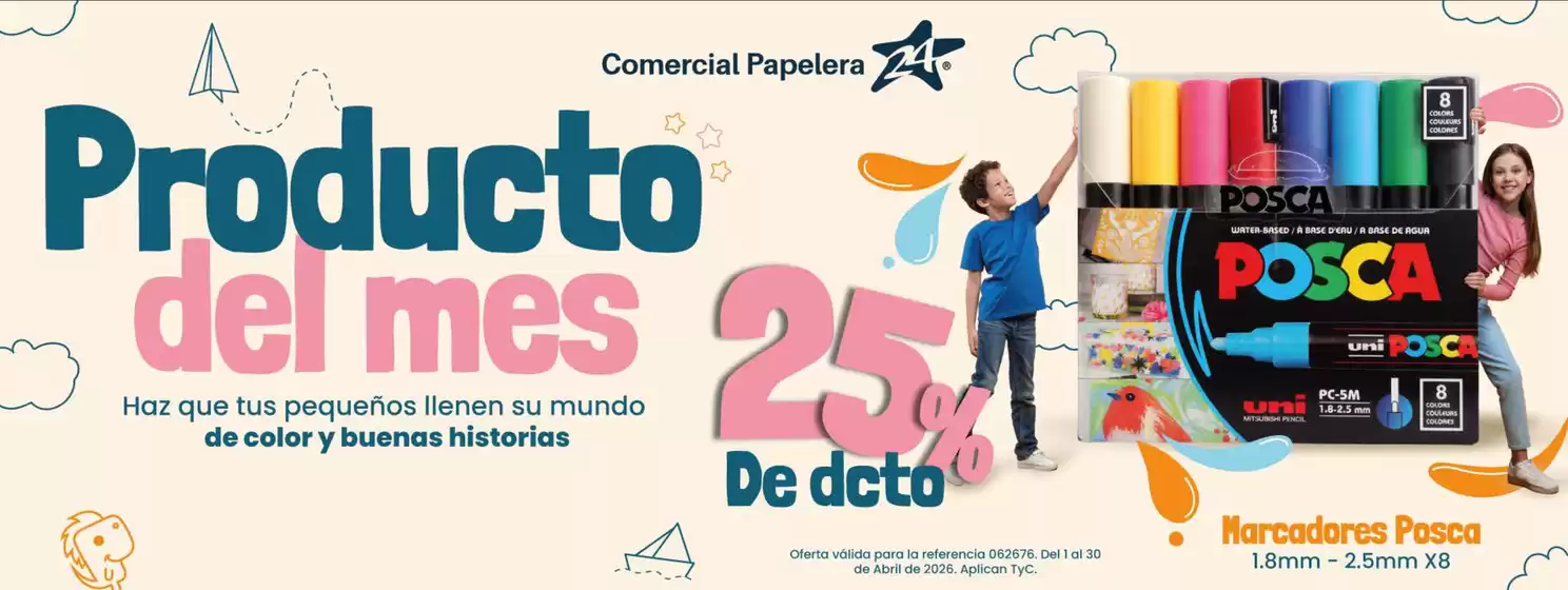 Catálogo Comercial Papelera en Riohacha | Producto de Mes 25% OFF  | 2026-04-03T00:00:00.000Z - 2026-04-30T00:00:00.000Z
