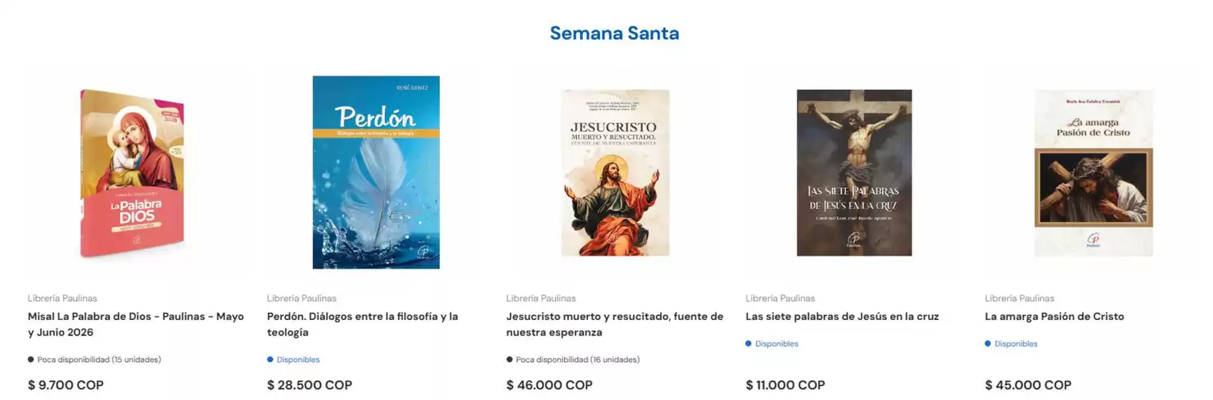 Catálogo Librerías Paulinas en Riohacha | Semana Santa | 2026-04-03T00:00:00.000Z - 2026-04-06T00:00:00.000Z