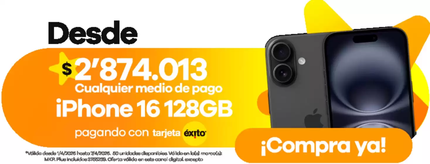 Catálogo Éxito en Arjona | Promociones actuales | 2026-04-01T00:00:00.000Z - 2026-04-07T00:00:00.000Z