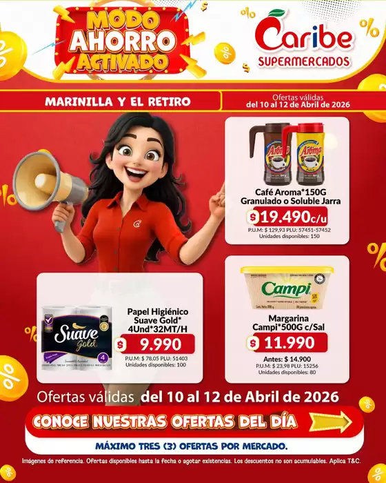 Catálogo Caribe Supermercados en Choachí | Ofertas para cazadores de gangas | 2026-04-10T00:00:00.000Z - 2026-04-12T00:00:00.000Z