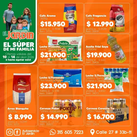 Catálogo Autoservicio El Jardín en Ciénaga | Ofertas Autoservicio El Jardín | 2026-04-10T00:00:00.000Z - 2026-04-14T00:00:00.000Z