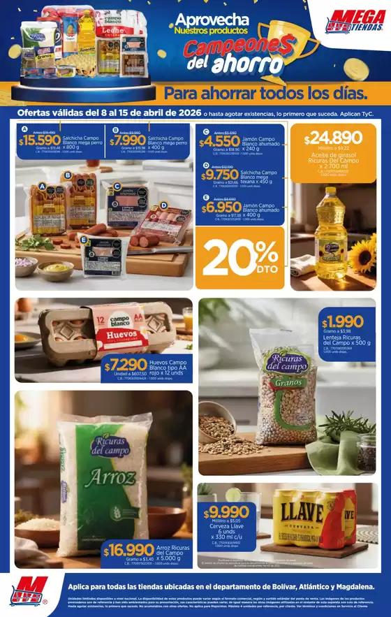 Catálogo MegaTiendas | Campeones del ahorro | 2026-04-15T00:00:00.000Z - 2026-04-15T00:00:00.000Z