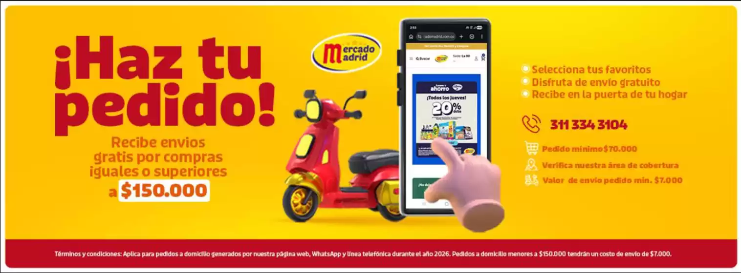 Catálogo Mercado Madrid | Haz tu pedido recibe envios Gratis a superiores $150.000 | 2026-04-15T00:00:00.000Z - 2026-12-31T00:00:00.000Z