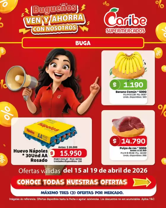 Catálogo Caribe Supermercados | Gangas y ofertas actuales | 2026-04-15T00:00:00.000Z - 2026-04-19T00:00:00.000Z