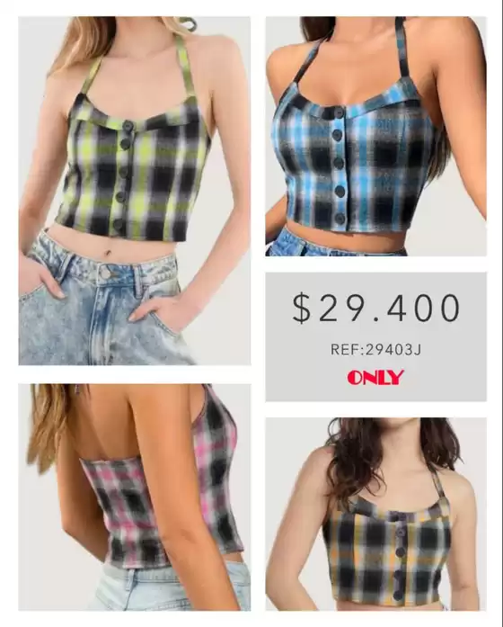 Catálogo Almacenes Only en Puente Aranda | Hermosa Blusa crop top escocés $29.400 | 2026-04-17T00:00:00.000Z - 2026-04-30T00:00:00.000Z