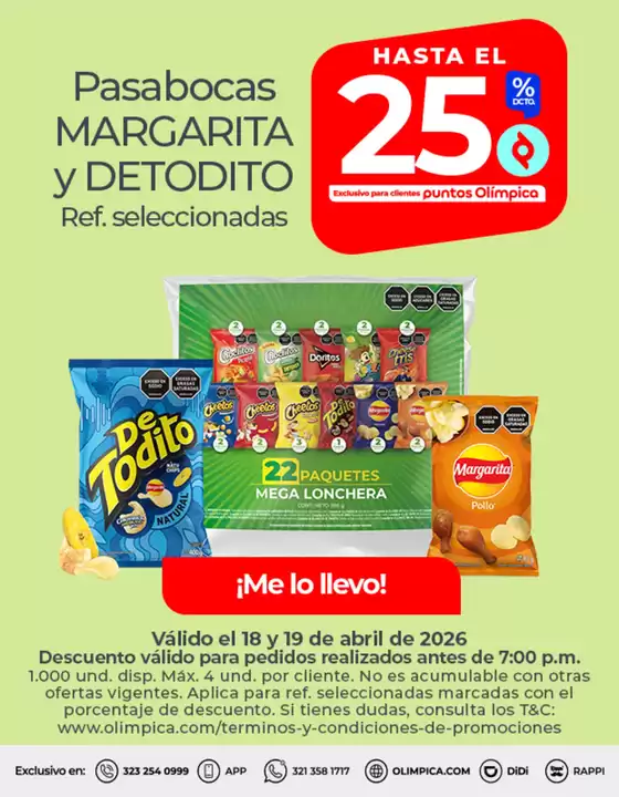 Catálogo Olímpica en Puente Aranda | Excelente oferta para todos los clientes | 2026-04-18T00:00:00.000Z - 2026-04-19T00:00:00.000Z