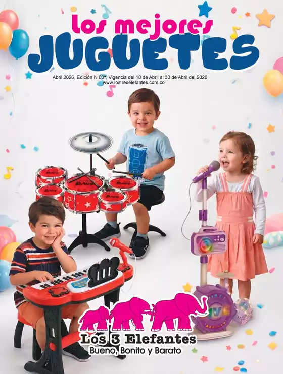 Catálogo Los Tres Elefantes en Aguadas | Los Mejores Juguetes | 2026-04-18T00:00:00.000Z - 2026-04-30T00:00:00.000Z