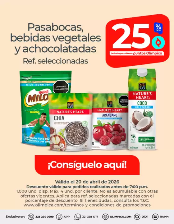 Catálogo Olímpica en Santa Ana | Ofertas principales para todos los cazadores de gangas | 2026-04-20T00:00:00.000Z - 2026-04-20T00:00:00.000Z