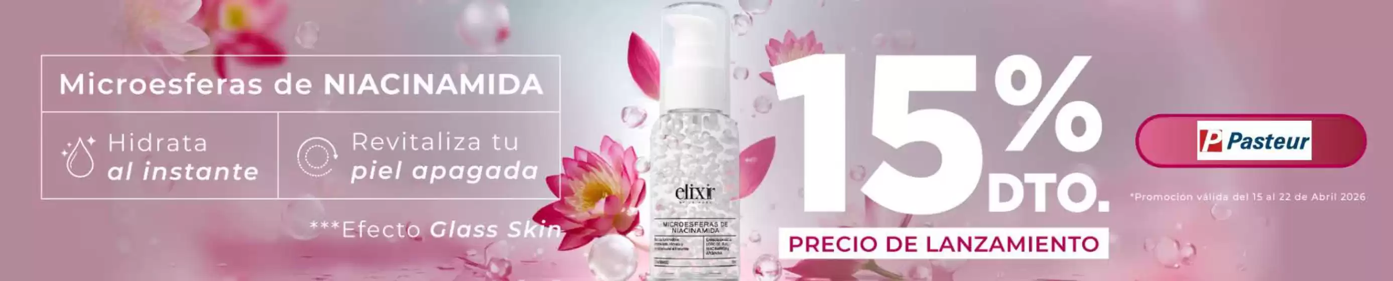 Catálogo Farmacias Pasteur en Dosquebradas |  Elixir Microesferas de NIACINAMIDA 15% OFF | 2026-04-20T00:00:00.000Z - 2026-04-22T00:00:00.000Z