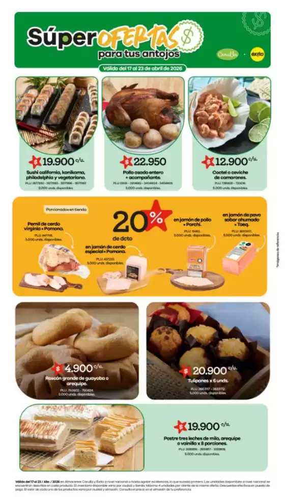 Catálogo Carulla en San Onofre | SuperOfertas | 2026-04-20T00:00:00.000Z - 2026-04-23T00:00:00.000Z