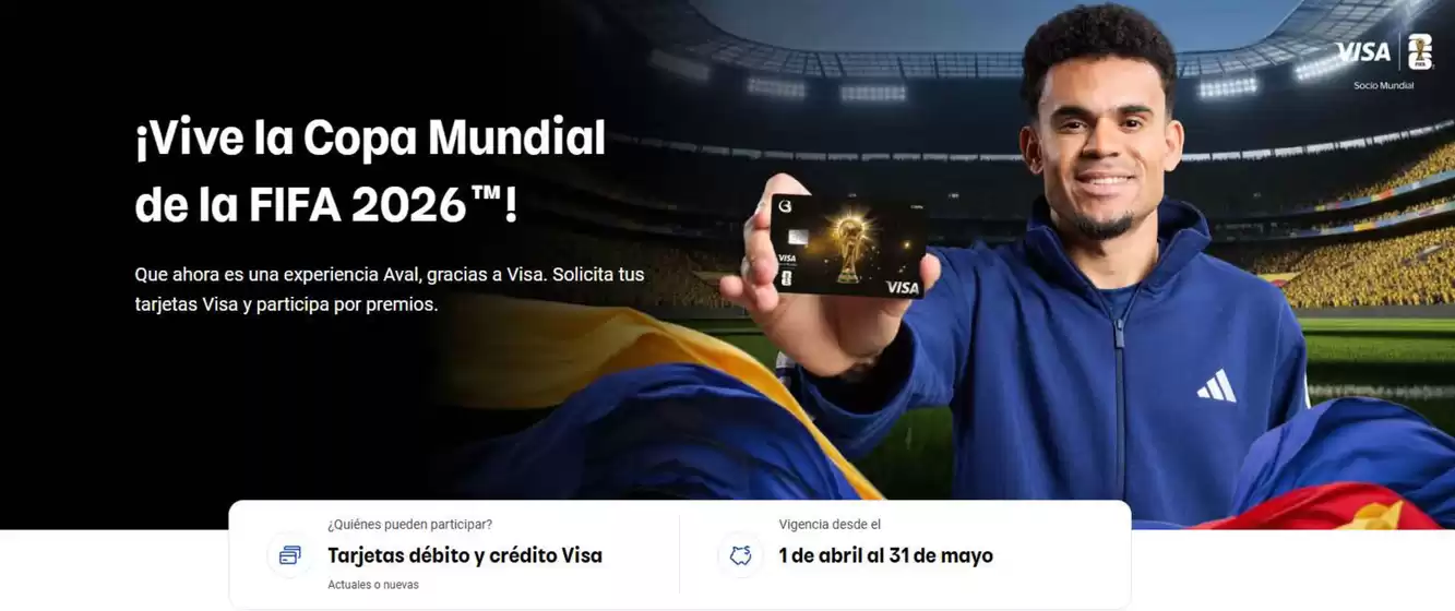 Catálogo Banco de Bogotá en Santa Rosa de Cabal | Vive la Copa Mundial de la FIFA 2026 | 2026-04-22T00:00:00.000Z - 2026-05-31T00:00:00.000Z