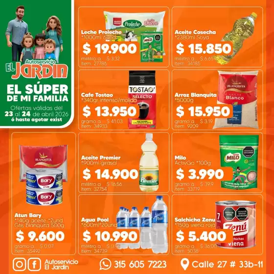 Catálogo Autoservicio El Jardín en Charalá | Ofertas Autoservicio El Jardín | 2026-04-23T00:00:00.000Z - 2026-04-24T00:00:00.000Z