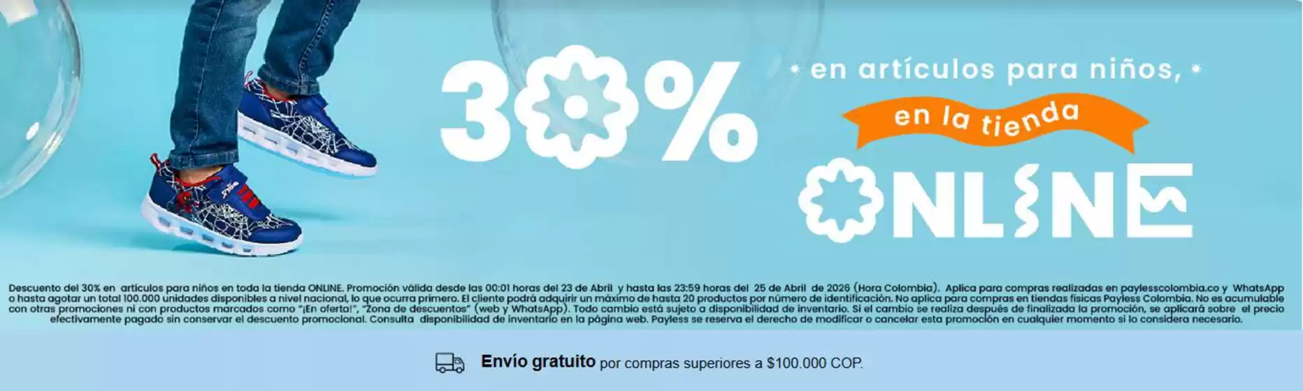 Catálogo Payless | 30% OFF en articulos para ninos | 2026-04-24T00:00:00.000Z - 2026-04-25T00:00:00.000Z