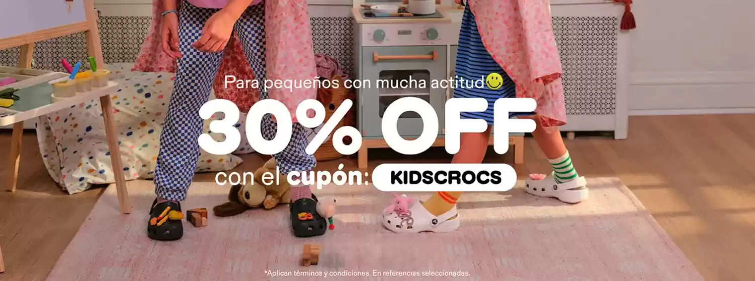 Catálogo Crocs en Coloso | 30% OFF con el cupon: KIDSCROCS | 2026-04-24T00:00:00.000Z - 2026-04-26T00:00:00.000Z