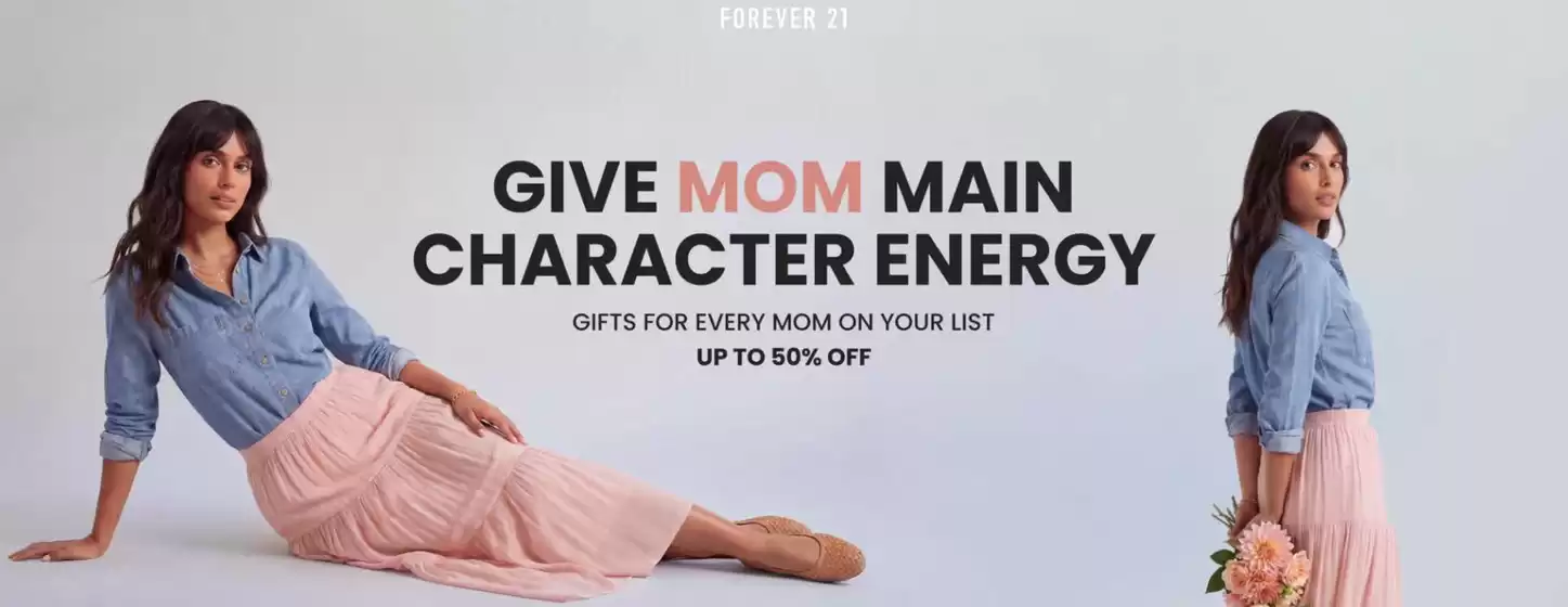 Catálogo Forever 21 en Guadalajara de Buga | Gifts for every Mom hasta 50% OFF | 2026-04-24T00:00:00.000Z - 2026-05-10T00:00:00.000Z