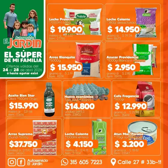 Catálogo Autoservicio El Jardín en Necoclí | Ofertas Autoservicio El Jardín | 2026-04-24T00:00:00.000Z - 2026-04-28T00:00:00.000Z