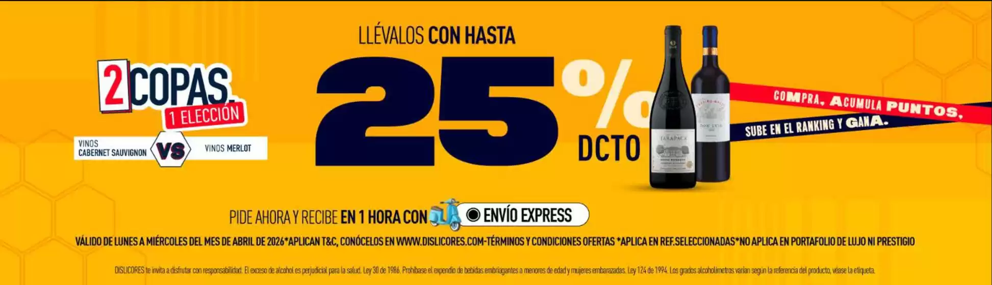 Catálogo Dislicores en Ataco | 2 Copas de Vinos hasta 25% OFF | 2026-04-27T00:00:00.000Z - 2026-04-27T00:00:00.000Z