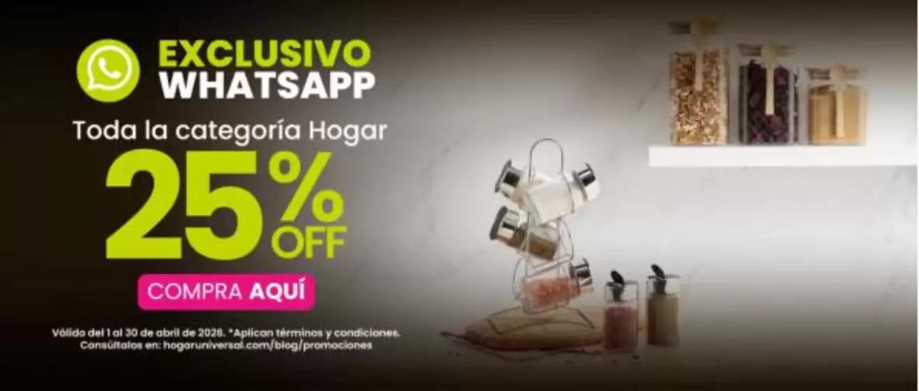 Catálogo Hogar Universal en Valle de San José | Nuestras mejores gangas | 2026-04-01T00:00:00.000Z - 2026-04-30T00:00:00.000Z