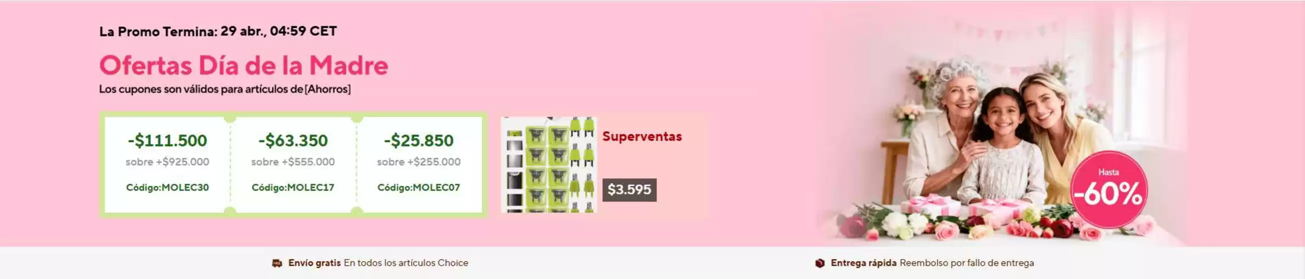 Catálogo Ali Express | Ofertas Dia de la Madre | 2026-04-27T00:00:00.000Z - 2026-04-29T00:00:00.000Z