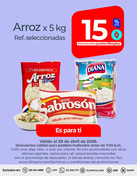Catálogo Olímpica | Ofertas especiales para ti | 2026-04-28T00:00:00.000Z - 2026-04-28T00:00:00.000Z