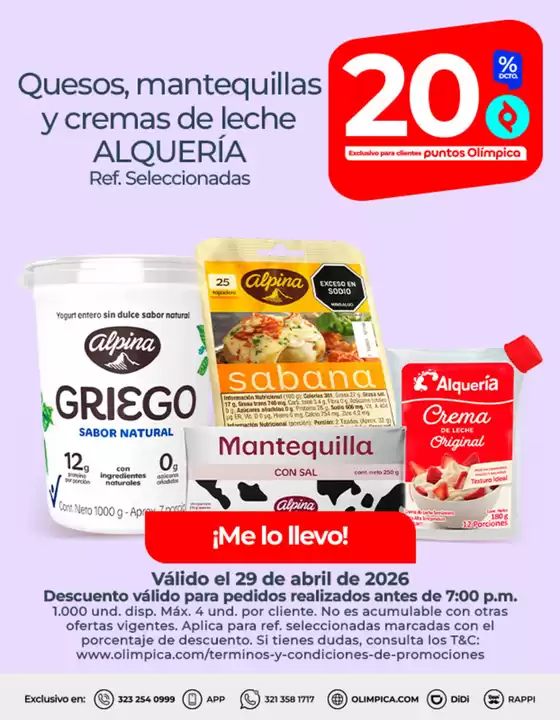 Catálogo Olímpica | Excelente oferta para todos los clientes | 2026-04-29T00:00:00.000Z - 2026-04-29T00:00:00.000Z