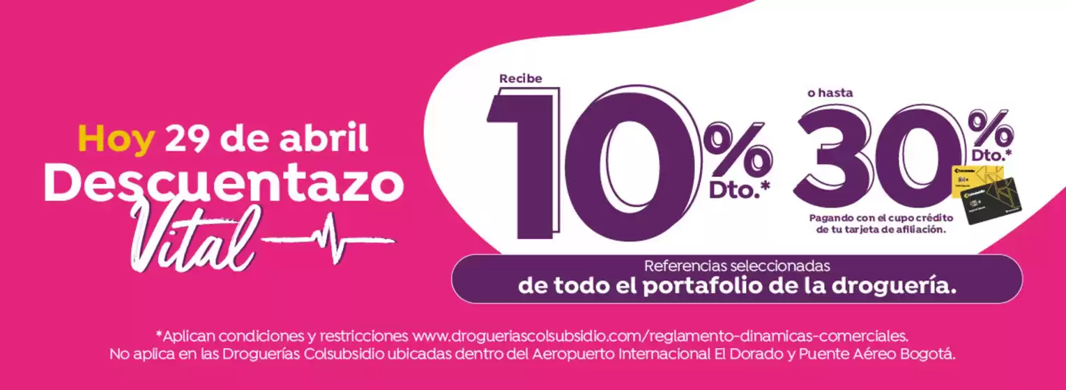 Catálogo Droguerías Colsubsidio en Calarcá | Excelente oferta para cazadores de gangas | 2026-04-29T00:00:00.000Z - 2026-04-29T00:00:00.000Z