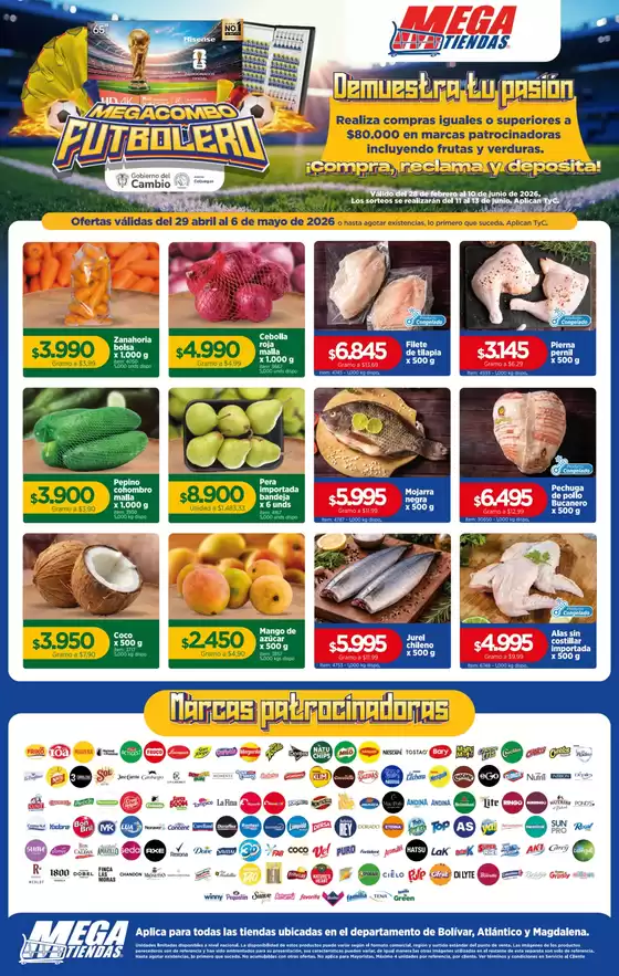 Catálogo MegaTiendas | MegaCombo Futbolero | 2026-04-30T00:00:00.000Z - 2026-05-06T00:00:00.000Z