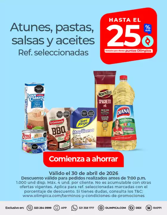 Catálogo Olímpica en Chinú | Excelente oferta para cazadores de gangas | 2026-04-30T00:00:00.000Z - 2026-04-30T00:00:00.000Z